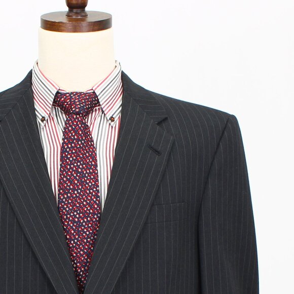 Hart Schaffner Marx 43L 36x34 Gray Striped 2-Button Suit R764 - Picture 7 of 15